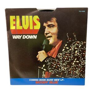 Elvis Presley 1977 Vinyl Record Way Down RCA Single‎ With Picture Sleeve